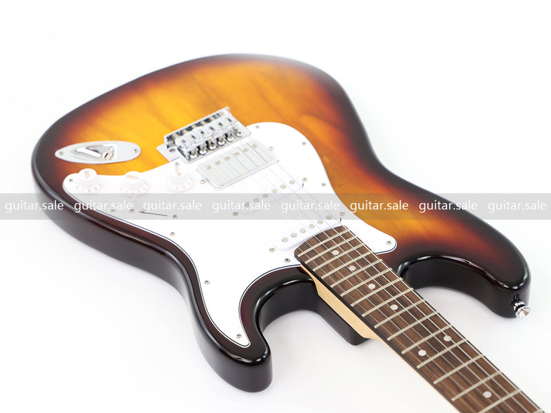 6-String ST-Style Electric Guitar with Gloss Sunburst Finish (PHY-163F, Fast Shipping, Tariff-free)