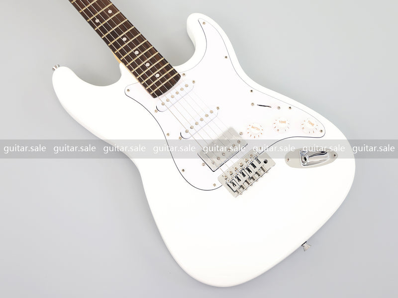 6-String ST-Style Electric Guitar with Gloss White Finish (PHY-162F, Fast Shipping, Tariff-free)