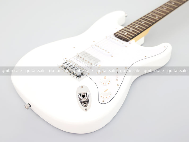 6-String ST-Style Electric Guitar with Gloss White Finish (PHY-162F, Fast Shipping, Tariff-free)