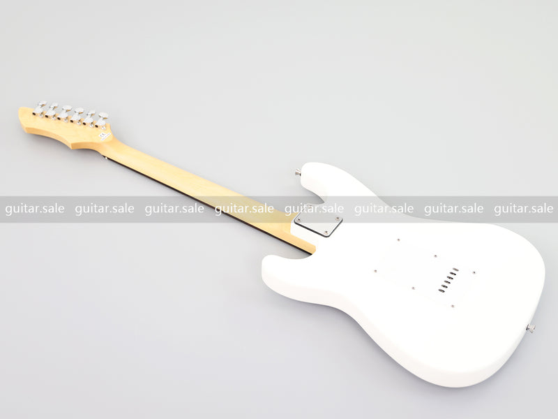 6-String ST-Style Electric Guitar with Gloss White Finish (PHY-162F, Fast Shipping, Tariff-free)