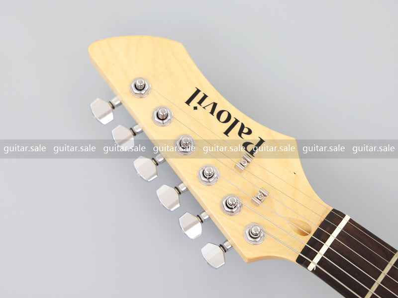 6-String ST-Style Electric Guitar with Gloss White Finish (PHY-162F, Fast Shipping, Tariff-free)