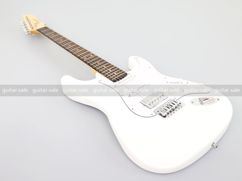 6-String ST-Style Electric Guitar with Gloss White Finish (PHY-162F, Fast Shipping, Tariff-free)