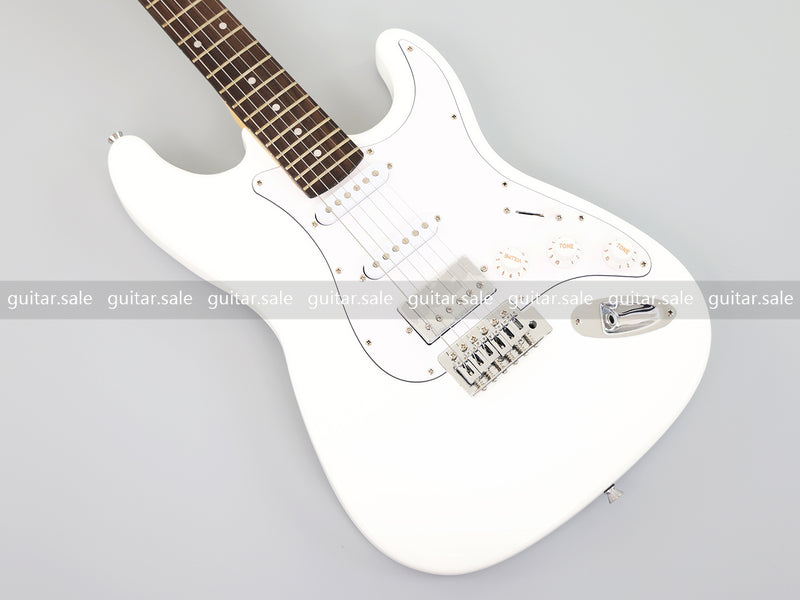 6-String ST-Style Electric Guitar with Gloss White Finish (PHY-162F, Fast Shipping, Tariff-free)