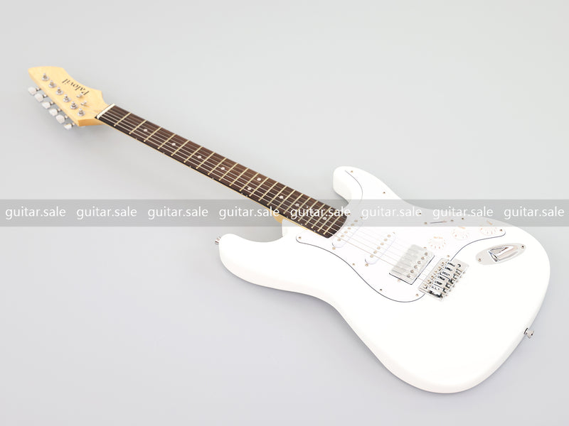 6-String ST-Style Electric Guitar with Gloss White Finish (PHY-162F, Fast Shipping, Tariff-free)