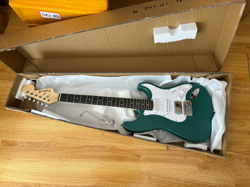 6-String ST-Style Electric Guitar with Matte Teal Finish (PHY-167F, Fast Shipping, Tariff-free)
