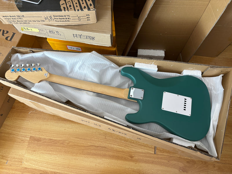 6-String ST-Style Electric Guitar with Matte Teal Finish (PHY-170F, Fast Shipping, Tariff-free)