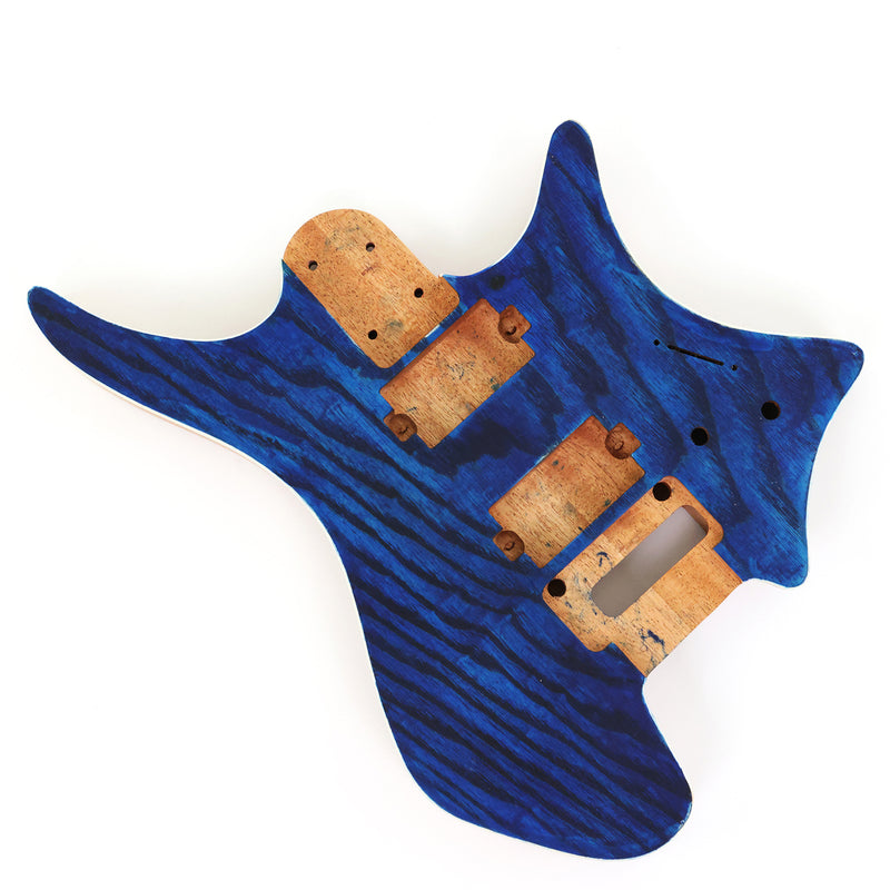 6 String Headless Solid Mahogany Electric Guitar Body with Satin Finish (YMB-001)