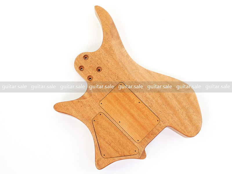 6 String Headless Solid Mahogany Electric Guitar Body with Satin Finish (YMB-001)
