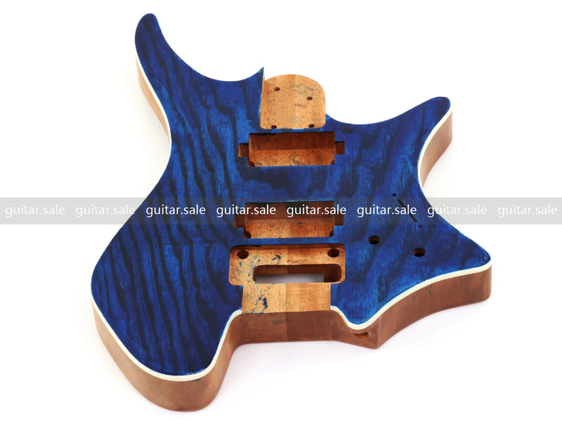 6 String Headless Solid Mahogany Electric Guitar Body with Satin Finish (YMB-001)