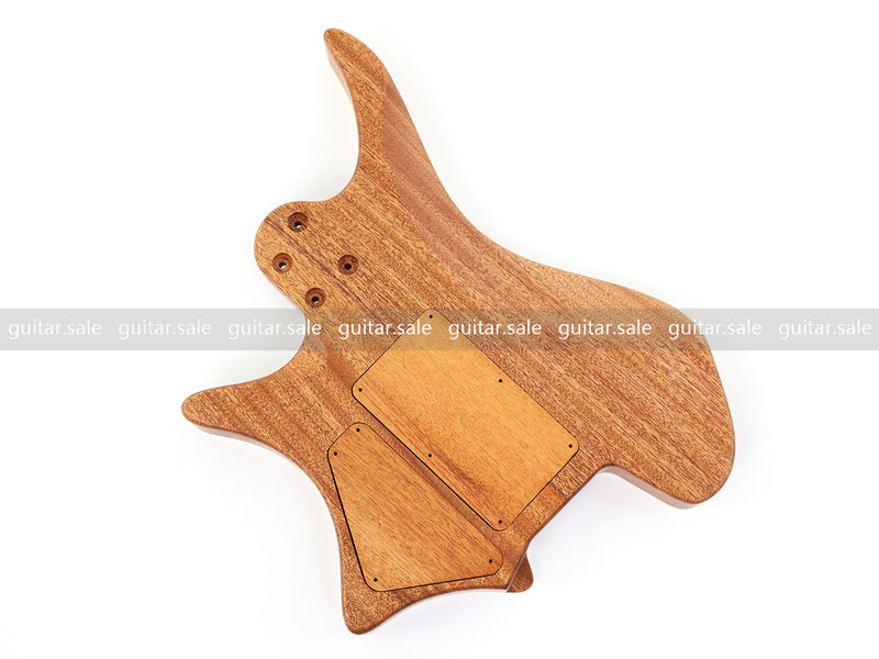 6 String Headless Solid Mahogany Electric Guitar Body with Satin Finish (YMB-002)