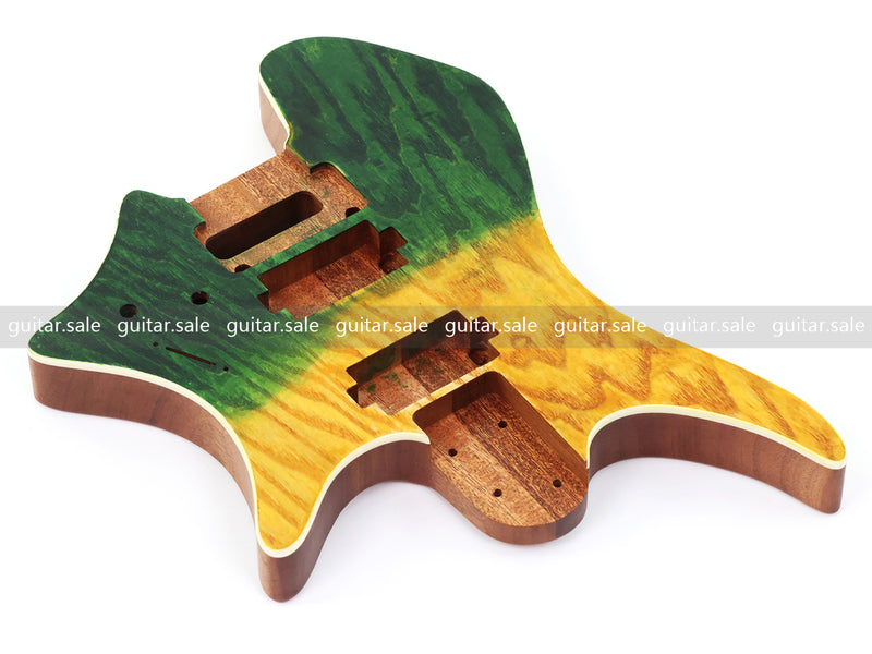6 String Headless Solid Mahogany Electric Guitar Body with Satin Finish (YMB-002)