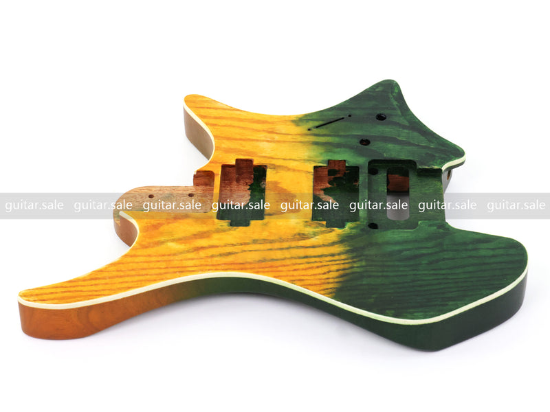 6 String Headless Solid Mahogany Electric Guitar Body with Satin Finish (YMB-003)