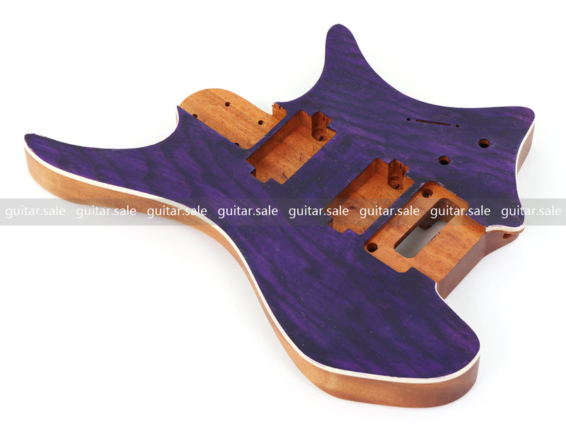 6 String Headless Solid Mahogany Electric Guitar Body with Satin Finish (YMB-004)