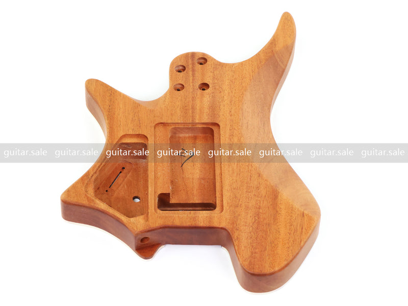 6 String Headless Solid Mahogany Electric Guitar Body with Satin Finish (YMB-004)