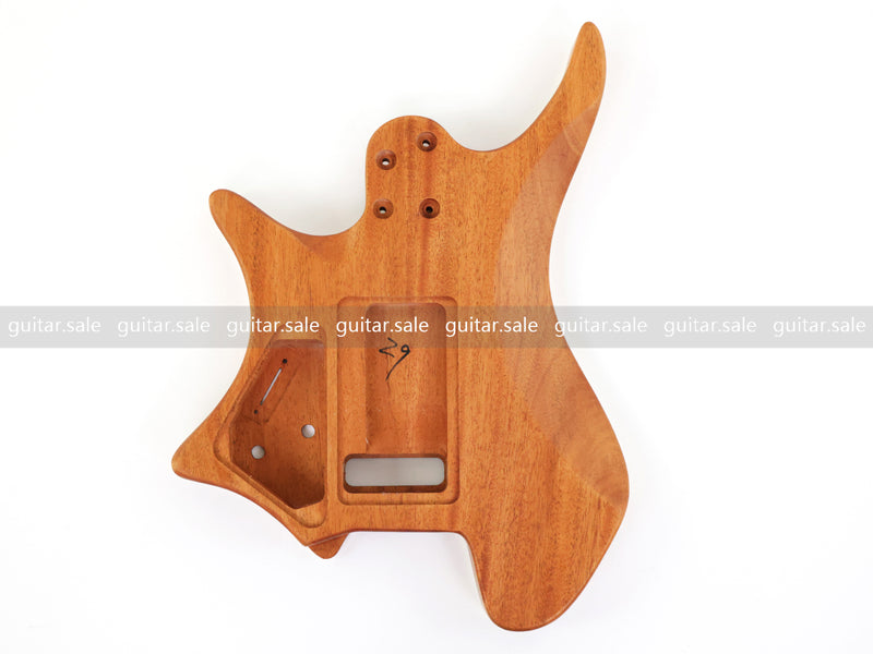 6 String Headless Solid Mahogany Electric Guitar Body with Satin Finish (YMB-004)