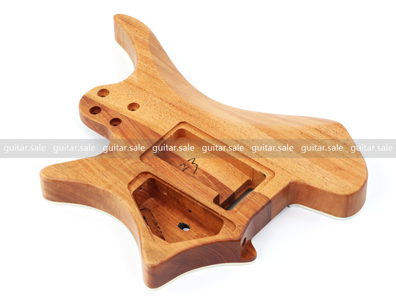 6 String Headless Solid Mahogany Electric Guitar Body with Satin Finish (YMB-005)