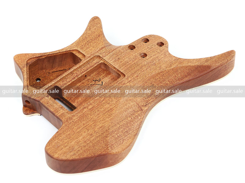 6 String Headless Solid Mahogany Electric Guitar Body with Satin Finish (YMB-006)