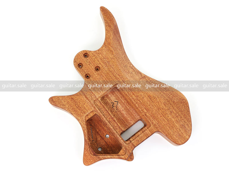 6 String Headless Solid Mahogany Electric Guitar Body with Satin Finish (YMB-006)