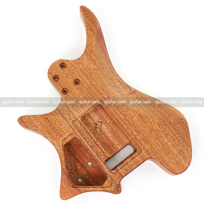 6 String Headless Solid Mahogany Electric Guitar Body with Satin Finish (YMB-006)