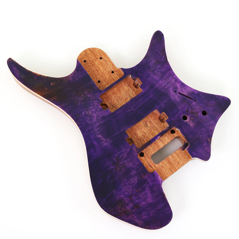 6 String Headless Solid Mahogany Electric Guitar Body with Satin Finish (YMB-007)