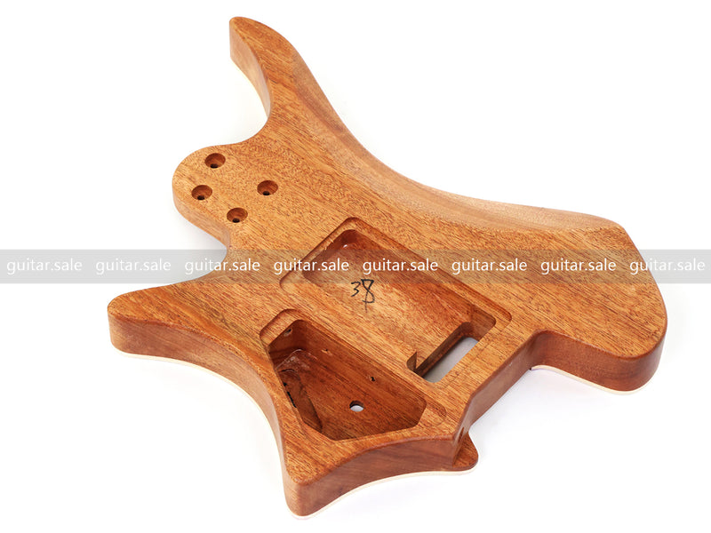 6 String Headless Solid Mahogany Electric Guitar Body with Satin Finish (YMB-007)