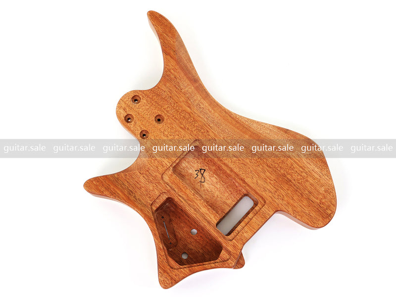 6 String Headless Solid Mahogany Electric Guitar Body with Satin Finish (YMB-007)
