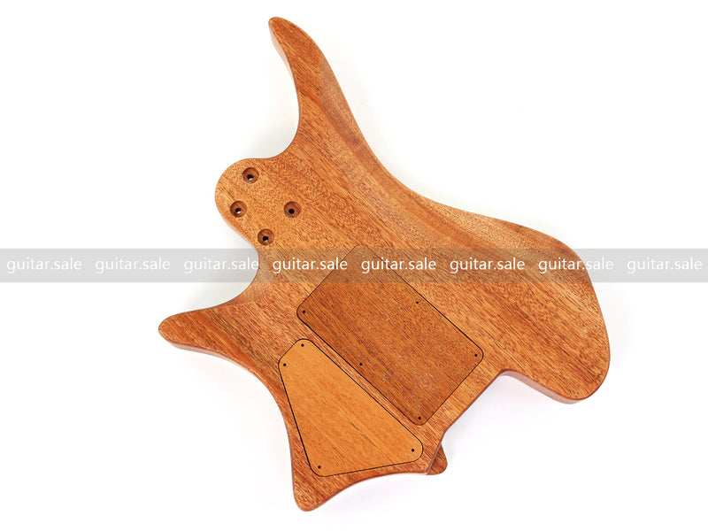 6 String Headless Solid Mahogany Electric Guitar Body with Satin Finish (YMB-007)