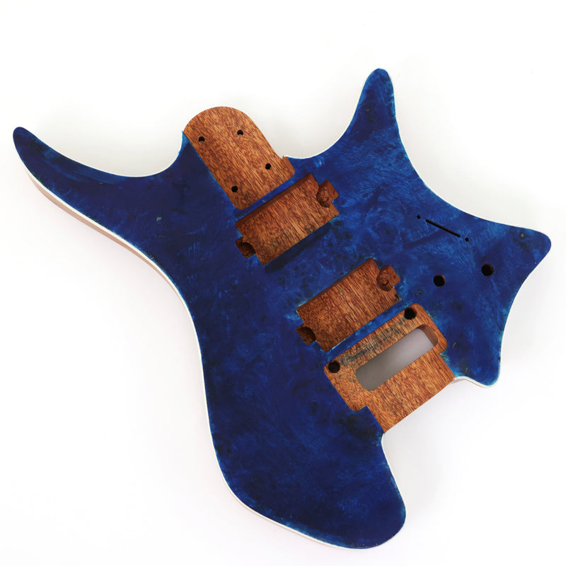 6 String Headless Solid Mahogany Electric Guitar Body with Satin Finish (YMB-008)