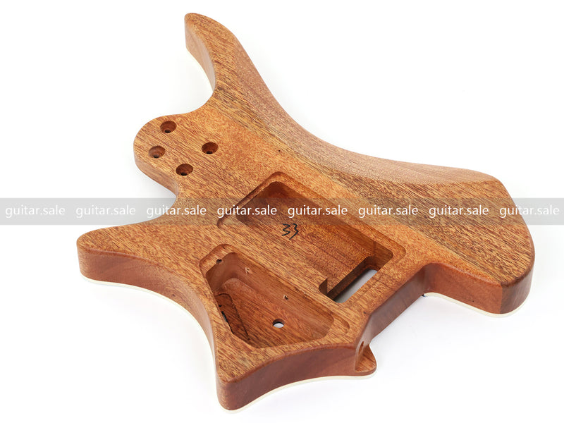 6 String Headless Solid Mahogany Electric Guitar Body with Satin Finish (YMB-008)