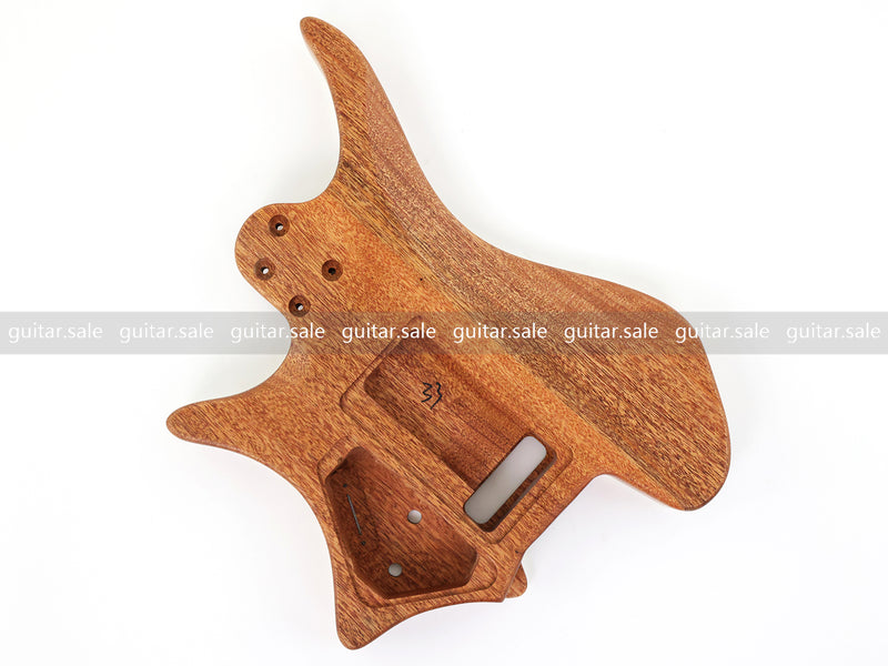 6 String Headless Solid Mahogany Electric Guitar Body with Satin Finish (YMB-008)