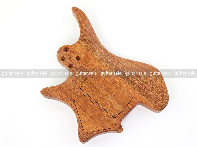 6 String Headless Solid Mahogany Electric Guitar Body with Satin Finish (YMB-008)