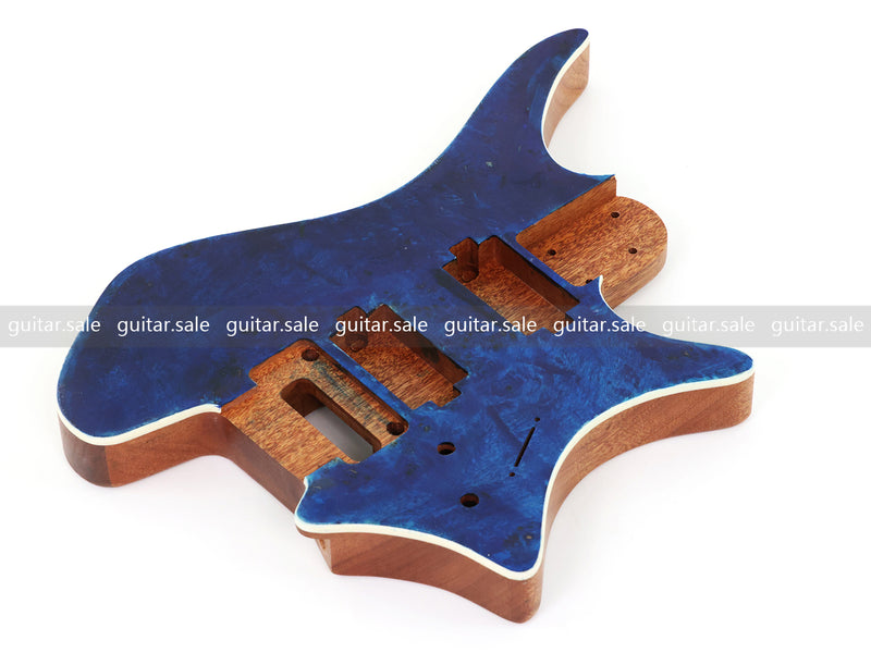 6 String Headless Solid Mahogany Electric Guitar Body with Satin Finish (YMB-008)