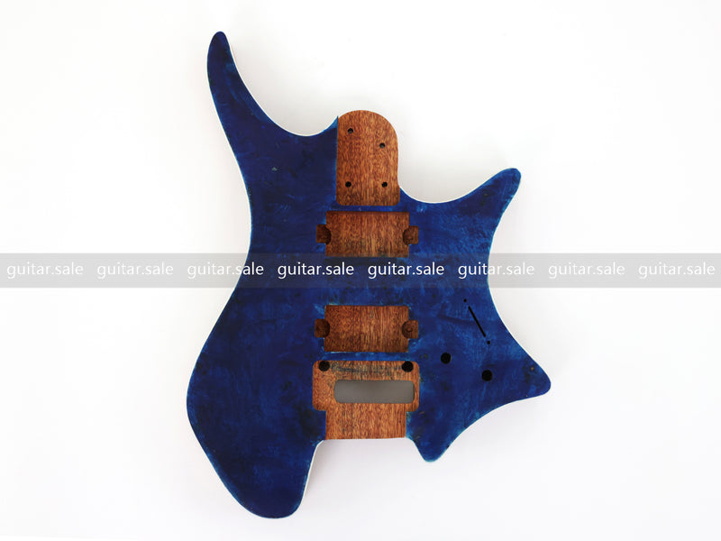 6 String Headless Solid Mahogany Electric Guitar Body with Satin Finish (YMB-008)