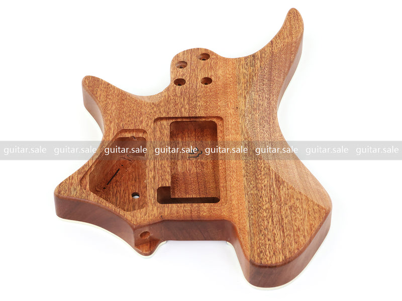 6 String Headless Solid Mahogany Electric Guitar Body with Satin Finish (YMB-008)