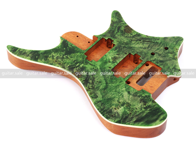 6 String Headless Solid Mahogany Electric Guitar Body with Satin Finish (YMB-009)