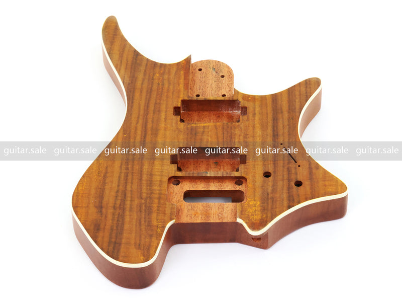 6 String Headless Solid Mahogany Electric Guitar Body with Satin Finish (YMB-010)