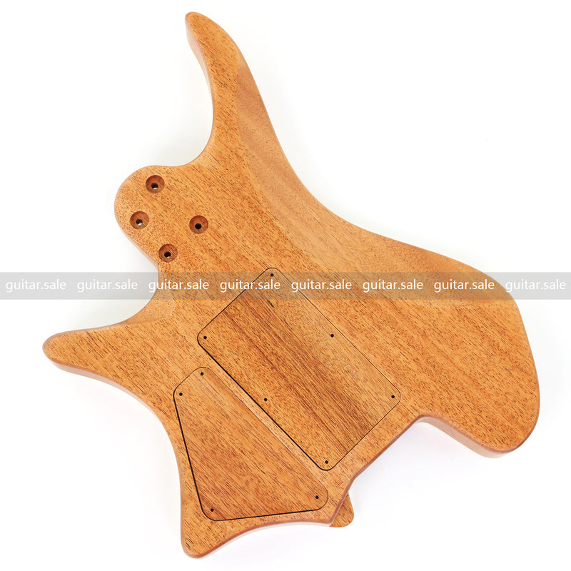 6 String Headless Solid Mahogany Electric Guitar Body with Satin Finish (YMB-010)