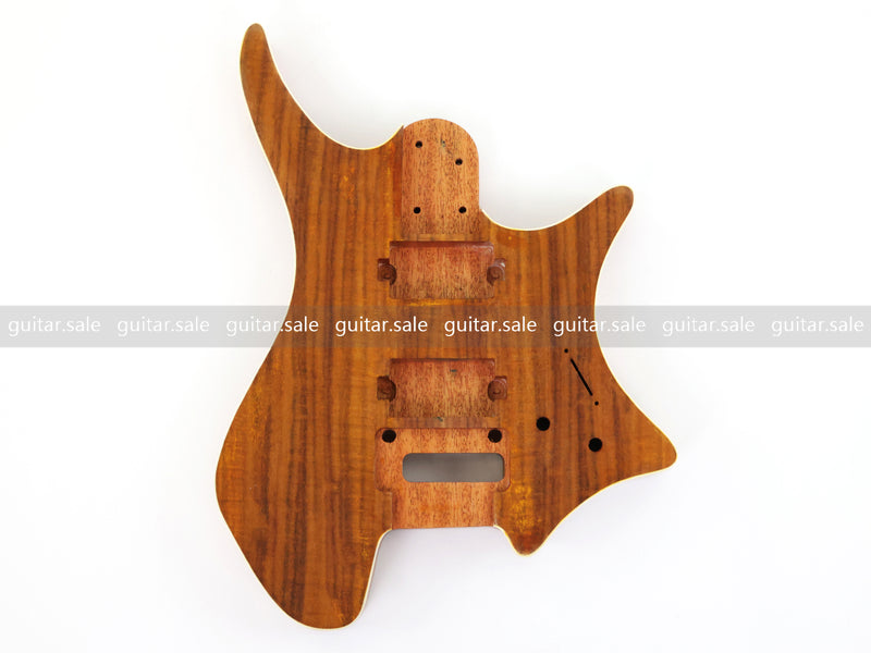 6 String Headless Solid Mahogany Electric Guitar Body with Satin Finish (YMB-010)