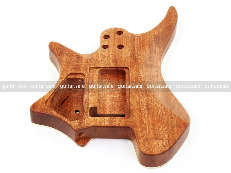 6 String Headless Solid Mahogany Electric Guitar Body with Satin Finish (YMB-011)