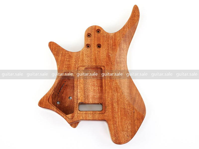 6 String Headless Solid Mahogany Electric Guitar Body with Satin Finish (YMB-011)