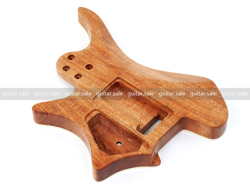 6 String Headless Solid Mahogany Electric Guitar Body with Satin Finish (YMB-011)