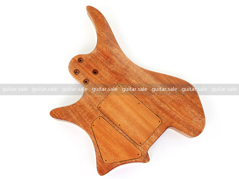 6 String Headless Solid Mahogany Electric Guitar Body with Satin Finish (YMB-011)