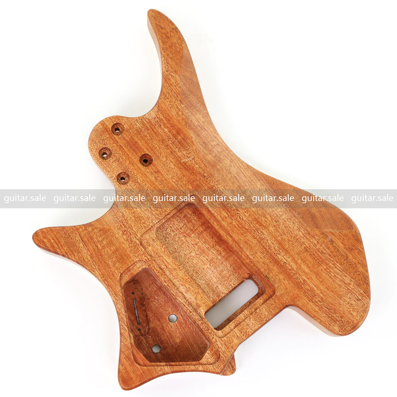 6 String Headless Solid Mahogany Electric Guitar Body with Satin Finish (YMB-011)