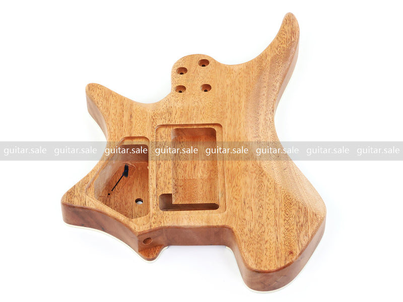 6 String Headless Solid Mahogany Electric Guitar Body with Satin Finish (YMB-012)