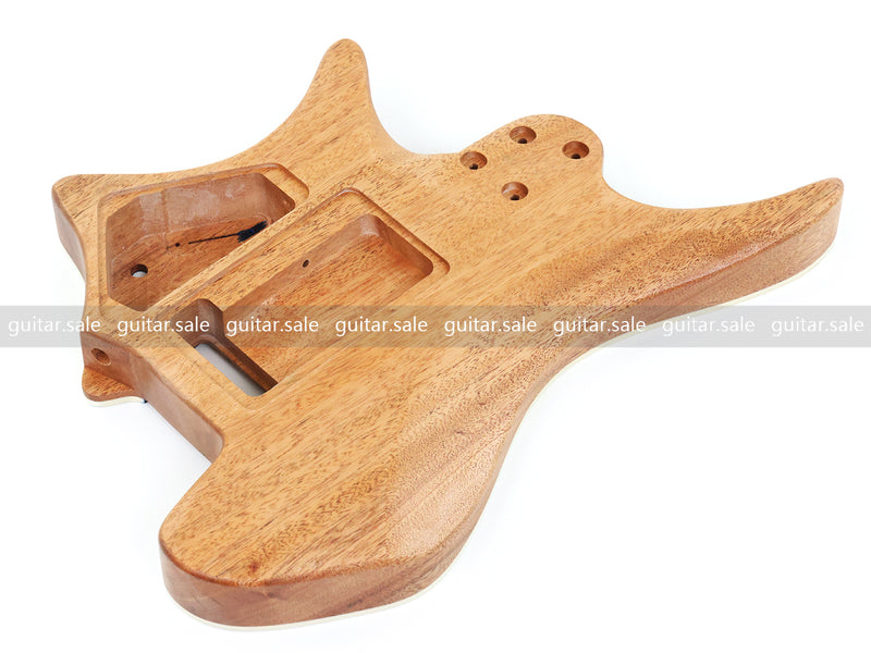 6 String Headless Solid Mahogany Electric Guitar Body with Satin Finish (YMB-012)