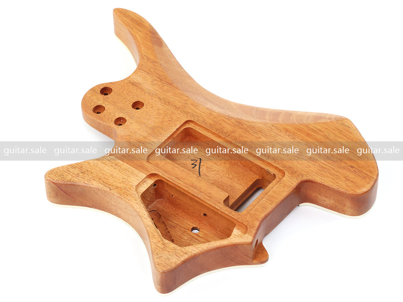 6 String Headless Solid Mahogany Electric Guitar Body with Satin Finish (YMB-015)