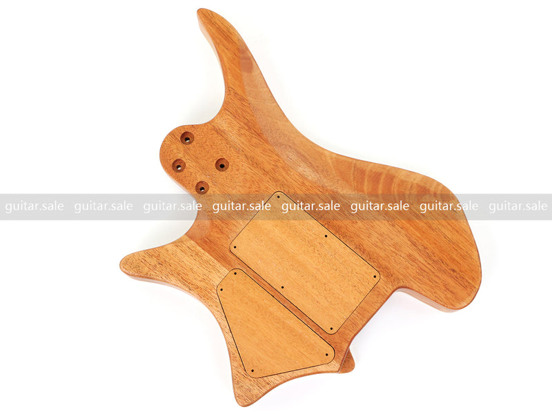 6 String Headless Solid Mahogany Electric Guitar Body with Satin Finish (YMB-015)