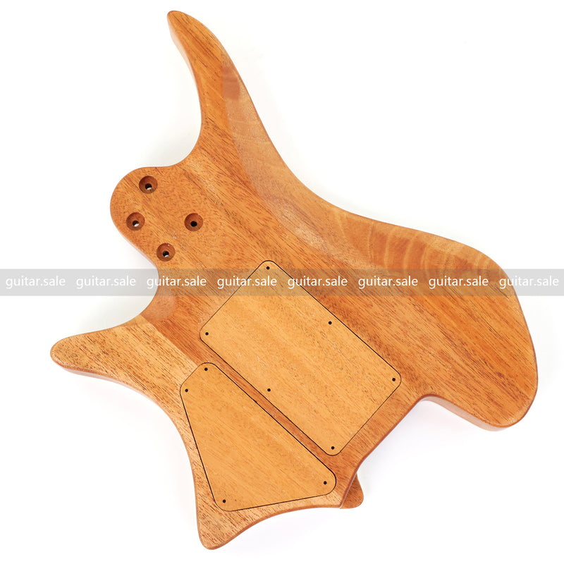 6 String Headless Solid Mahogany Electric Guitar Body with Satin Finish (YMB-015)
