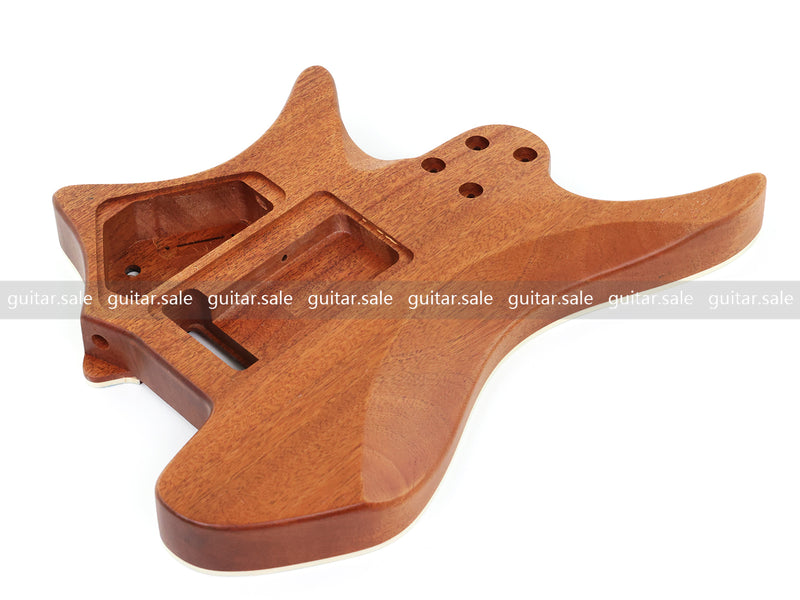 6 String Headless Solid Mahogany Electric Guitar Body with Satin Finish (YMB-016)