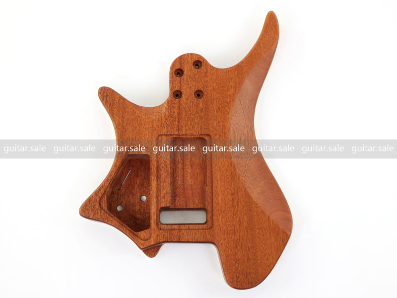 6 String Headless Solid Mahogany Electric Guitar Body with Satin Finish (YMB-016)